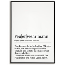 Feuerwehrmann Poster