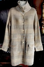 NOVE MARZO; hochwertiger superwarmer  gewebter STRICKMANTEL. Gr. 38/40