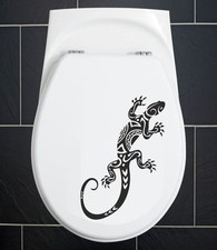 WC Deckel Aufkleber KLO Wandaufkleber BAD Dusche Tür Tattoo Gecko Salamander 17
