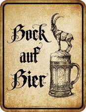 witzige Sprüche-Schilder Bock