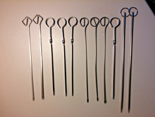 11 Schaschlikspieße Grillspieße Edelstahl, 2x Zwilling Solingen, Vintage