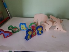 11 Holz Figuren -Holztiere