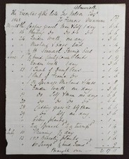 1848 Francis Mennim, Gardner, Alnwick Rechnung an die Vollstrecker von George Nelson