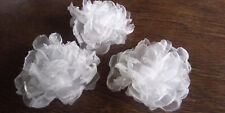3 x Organza Stoffrose Rosen