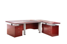 Luxus Chef Schreibtisch Kirschbaum Büromöbel Berlin rechtsseitig 1B, 2.Wahl