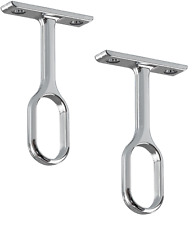 Schrankrohr Mittelträger chrom Rohrhalter Kleiderstange Decken Befestigung oval
