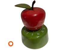 1970er Eieruhr roter Apfel mechanisch Alarm Timer voll funktionsfähig Germany