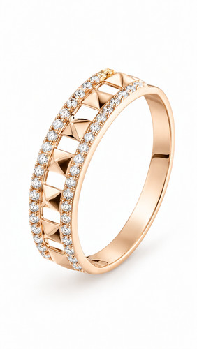 14k 585 roségoldener ring - 585,