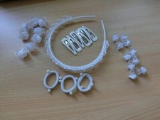 Haarschmuck Kommunion Blumenmädchen Röschen Haarreif Gummis Klammern Klipse