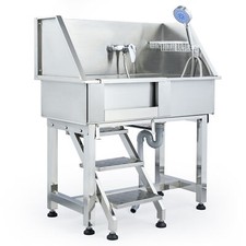 86cm(34') Hundebadewanne Haustiere aus Edelstahl Hunde Katzen Pflege Dusche