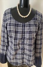 Napapijri Bluse Shirt Blau Kariert Gr L, Eher 36, 38, Max. Schmale 40 ❣️