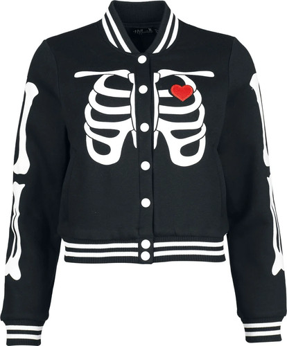 Hell bunny collegejacke - hell, damen