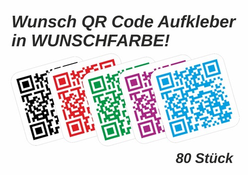80x code aufkleber wunsch - qr,
