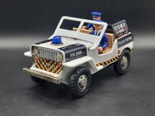 Vintage Daiya Willy`s Polizei Jeep Polizei Blechspielzeug Made in Japan