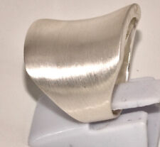 massiv Sterling Silber925 großer breiter Designerring konkav gewölbt 3 Varianten