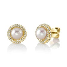 14K Solide Gelb Gold Diamant