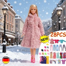 28 Kleider Kleidung Zubehör Set Schuhe Konvolut Minikleider für Barbie Puppe NEU