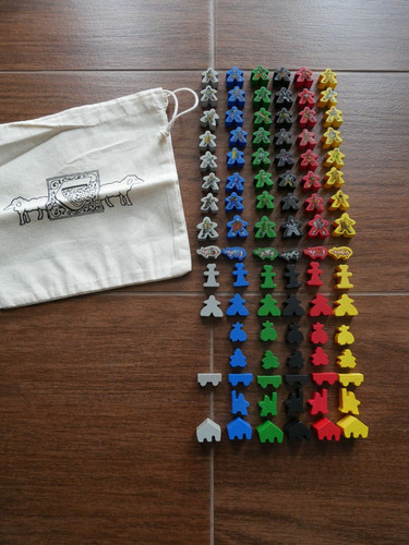 Carcasonne meeple gelb rot - meeple,