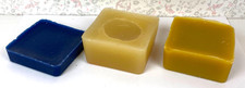 3 Wachsblöcke Kerzenwachs blau 186g, hell 434g, gelb 380g -  1 kg Gesamtgewicht