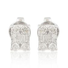 10k Weißgold Ohrstecker Mit