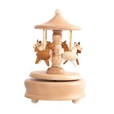 Muson Spieluhr / Spieldose - Pferde, Karussell - aus Holz