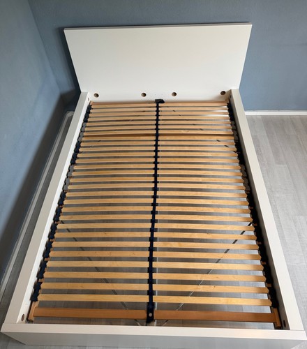 Malm bettgestell hoch weiß - malm,