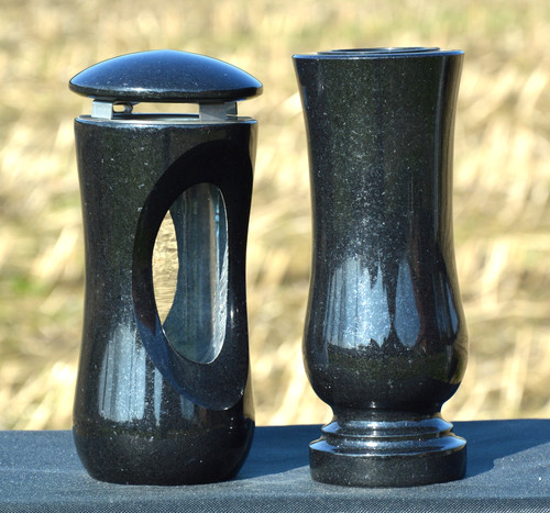 Grablaterne vase grablicht - grablaterne,