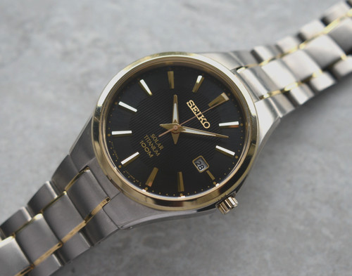 Seiko solar titanium bicolor - seiko,
