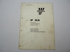 Welger P23 Ballenschleuder Ersatzteilliste 1987