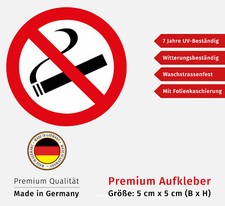 Aufkleber Rauchen verboten