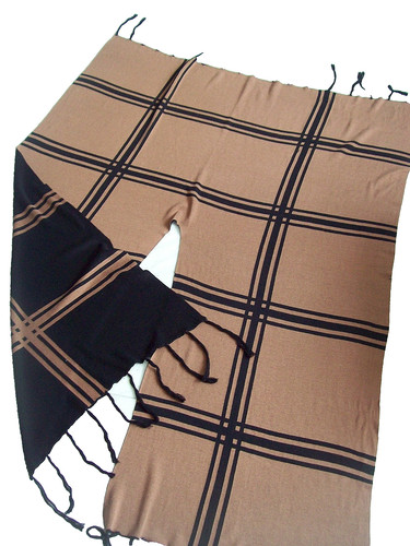 Langer poncho schal - stola, mit