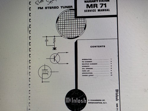 Mcintosh service manual - service,