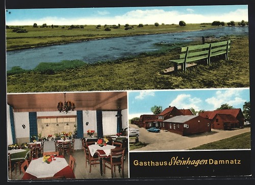 Ansichtskarte damnatz elbe - ansichtskarte,