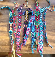 3er SET Armband Stoffarmband  Indianer Handarbeit Freundschaftsarmband No.112