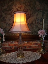 Kristall Stehlampe 50/60 Jahre  H: ca 57,5 cm