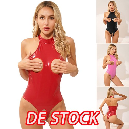 Damen wetlook bodysuit - damen,