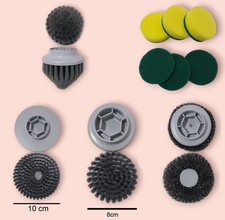 Original Synoshi Ersatzaufsätze für Reinigungsgerät Kegelbürste Rundbürste Schwa