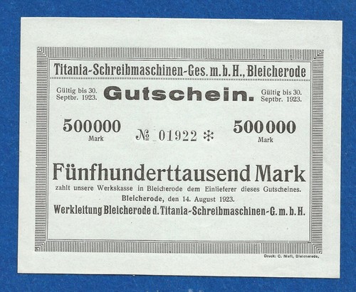 209 notgeld bleicherode - 209,