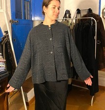 Damen Seidenstoff Jacke