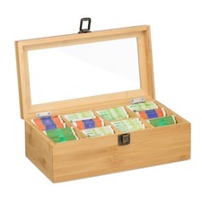 Teebox Tee Aufbewahrung Teebeutel Aufbewahrungsbox Teedose Teekiste 10 Fächer