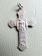 Anhänger Kreuz Silber 925 / 800, Kirche, Orthodox, ca. 8,90 gr. ; 5,5 x 3,5 cm
