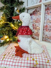 🦆 Handgenähte Tilda Weihnachtsgans mit Sternenröckchen ⭐