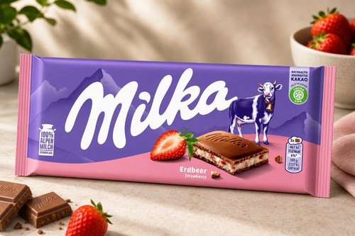 Milka erdbeer schokolade 10x - milka,