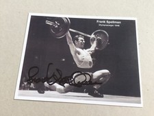 FRANK SPELLMANN †2017 OLYMPIASIEGER Gewichtheben 1948 signed Photo 10x13