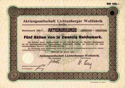 Lichtenberger wollfabrik - ag,