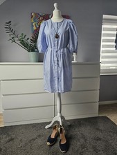 Maritimes Blusenkleid Blau