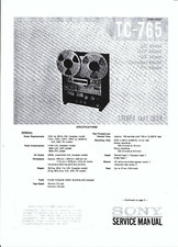 Sony Service Manual für TC-765  Copy
