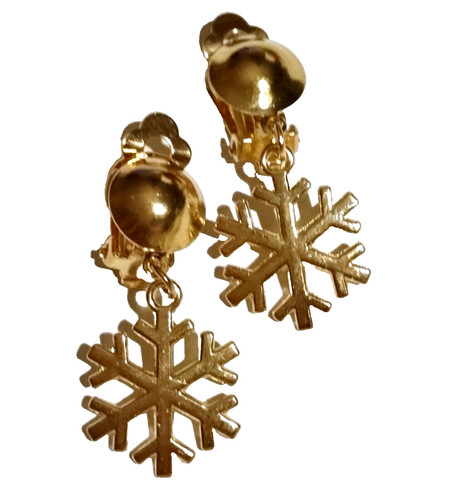 Ohrclips clips schneeflocke - ohrclips,
