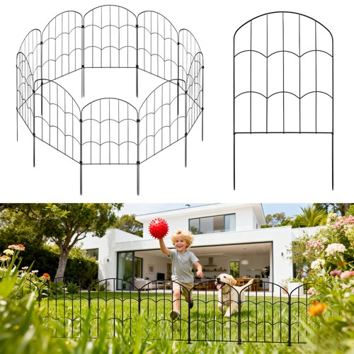 10x metall gartenzaun - 10x,