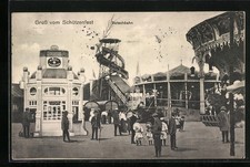 Hannover, Schützenfest, Rutschbahn, Karussell, Ansichtskarte 1912 